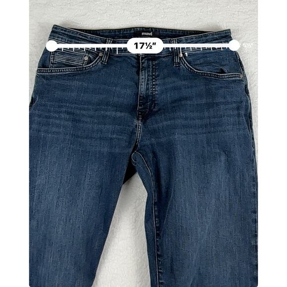 Mavi Men’s Jeans Size 35x33 Dark Wash Zack Straight Leg Mid Rise Cotton Stretch - Picture 8 of 10